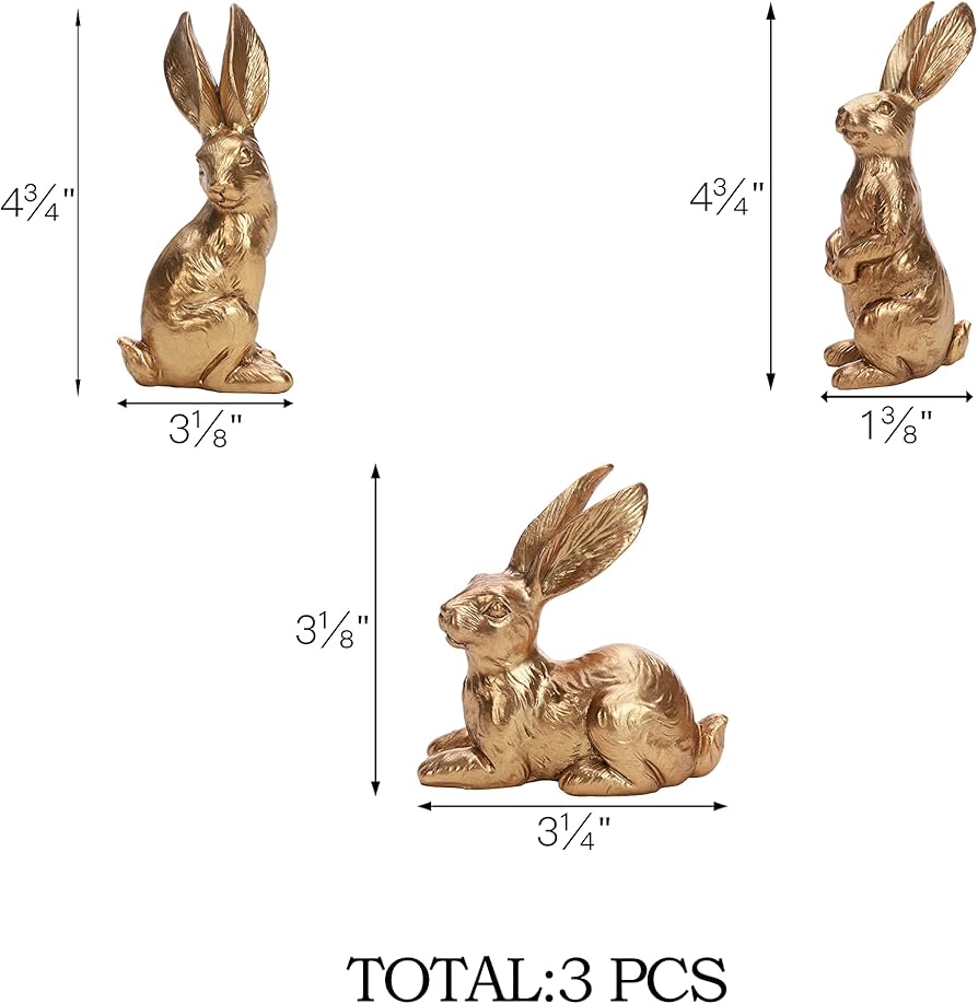 Amazon.co.jp: WONDROUS' DECO 樹脂製明るいゴールドイースター